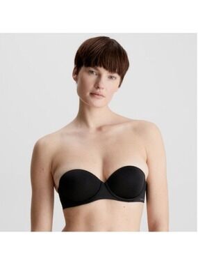 NWT Calvin Klein Strapless Push-Up Bra Black 32D